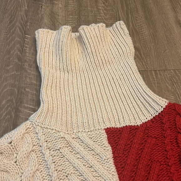 🧶🐑G-Star Raw Wool Knit Thick Colorblock Cowl Neck Sweater - Picture 9 of 13